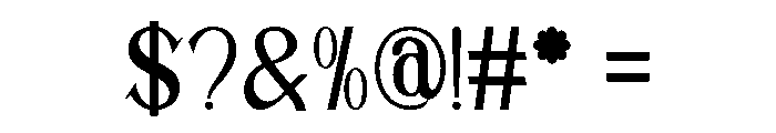 The Gorkey  Regular Font OTHER CHARS