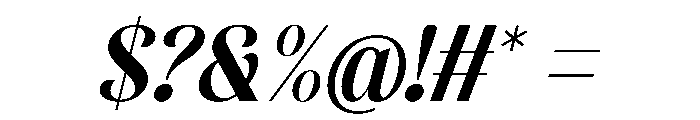 The Great Nineties Italic Font OTHER CHARS