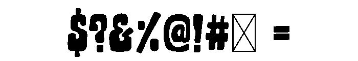 The Groove Chunky Font OTHER CHARS