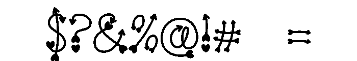 The HEART ARROWS Font OTHER CHARS