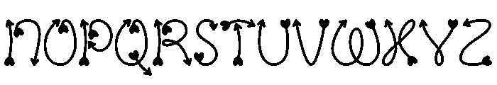 The HEART ARROWS Font UPPERCASE