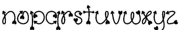 The HEART ARROWS Font LOWERCASE