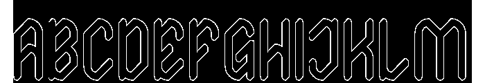 The Journalist-Hollow-Inverse Font UPPERCASE