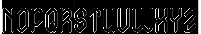The Journalist-Hollow-Inverse Font UPPERCASE