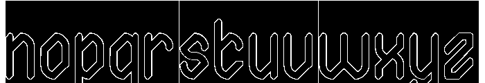The Journalist-Hollow-Inverse Font LOWERCASE
