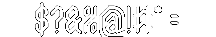 The Journalist-Hollow Font OTHER CHARS