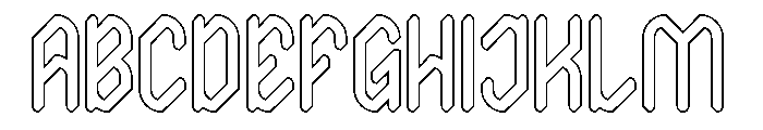 The Journalist-Hollow Font UPPERCASE