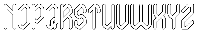 The Journalist-Hollow Font UPPERCASE