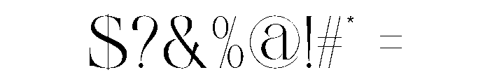 The Larove Font OTHER CHARS