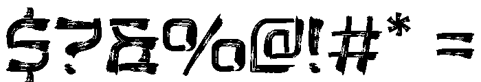 The Last Shuriken Rough Font OTHER CHARS
