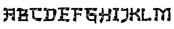 The Last Shuriken Rough Font UPPERCASE