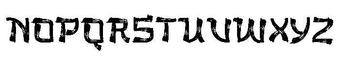 The Last Shuriken Rough Font UPPERCASE