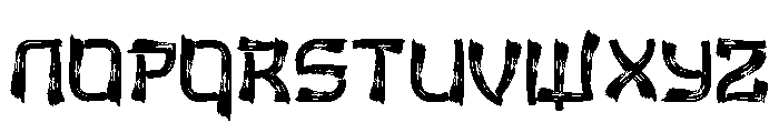 The Last Shuriken Rough Font LOWERCASE