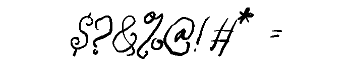 The Louise Script Regular Font OTHER CHARS
