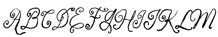 The Louise Script Regular Font UPPERCASE