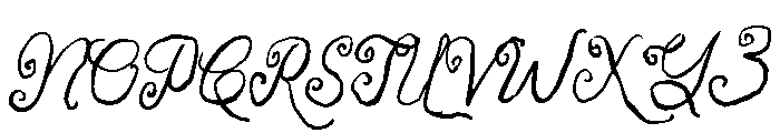 The Louise Script Regular Font UPPERCASE