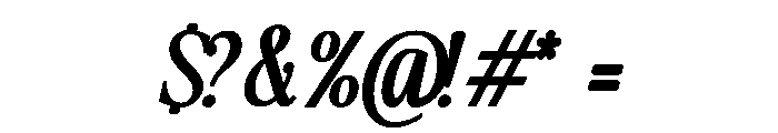 The Lumina Awesome Bold Italic Font OTHER CHARS