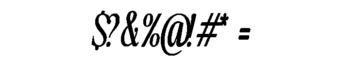 The Lumina Awesome Cond Ita Font OTHER CHARS
