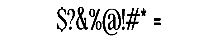 The Lumina Awesome Condensed Font OTHER CHARS