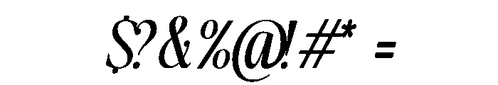 The Lumina Awesome Light Italic Font OTHER CHARS