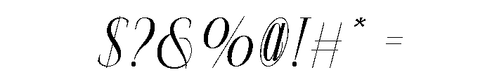 The Lune Lasthing Italic Reg Font OTHER CHARS