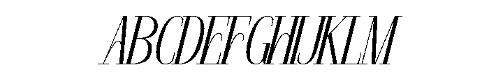 The Lune Lasthing Italic Reg Font UPPERCASE