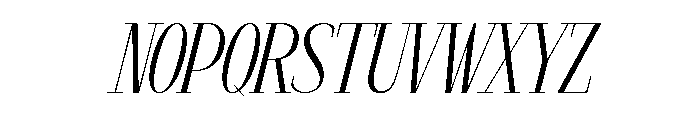 The Lune Lasthing Italic Reg Font UPPERCASE