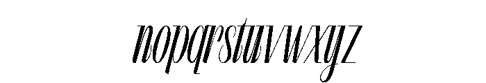 The Lune Lasthing Italic Reg Font LOWERCASE