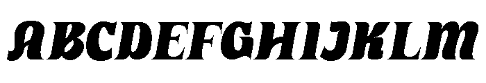 The Martan Clubs Slanted Font UPPERCASE
