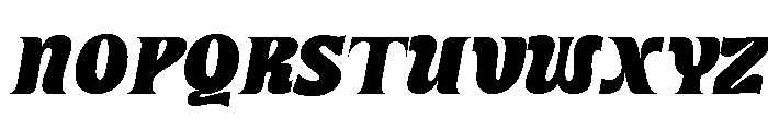 The Martan Clubs Slanted Font UPPERCASE