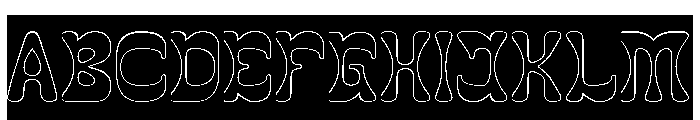 The Momentum-Hollow-Inverse Font UPPERCASE