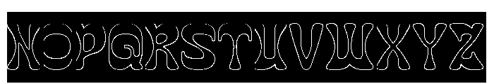 The Momentum-Hollow-Inverse Font UPPERCASE