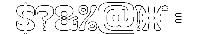 The Momentum-Hollow Font OTHER CHARS