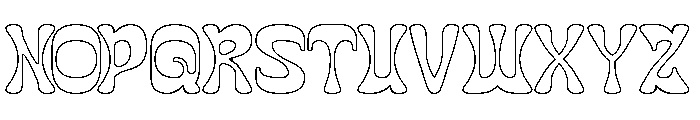 The Momentum-Hollow Font UPPERCASE