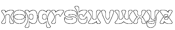 The Momentum-Hollow Font LOWERCASE