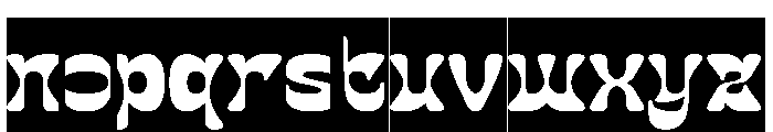 The Momentum-Inverse Font LOWERCASE