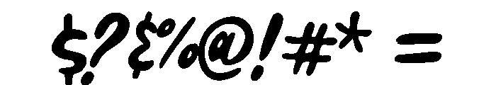 The Quick Blown Fill Font OTHER CHARS