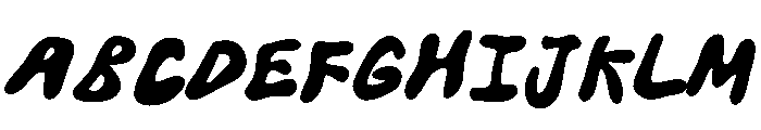 The Quick Blown Fill Font UPPERCASE