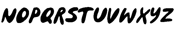 The Quick Blown Fill Font UPPERCASE