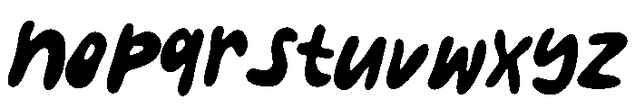 The Quick Blown Fill Font LOWERCASE