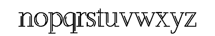 The ROMANS Font LOWERCASE