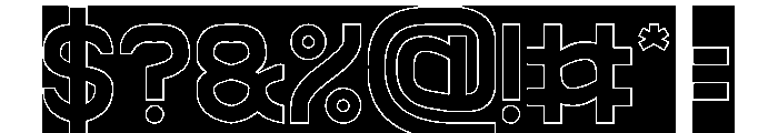 The Rain-Hollow-Inverse Font OTHER CHARS