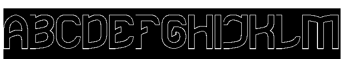 The Rain-Hollow-Inverse Font UPPERCASE