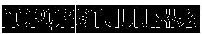 The Rain-Hollow-Inverse Font UPPERCASE