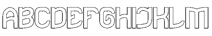 The Rain-Hollow Font UPPERCASE