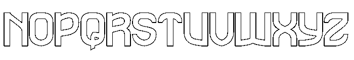 The Rain-Hollow Font UPPERCASE