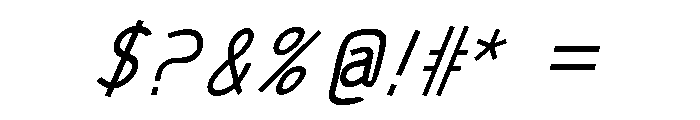The Regular Type Italic Font OTHER CHARS