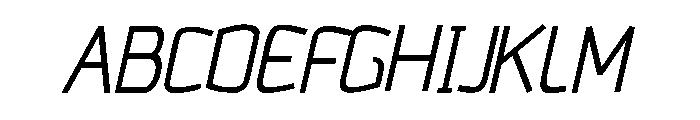 The Regular Type Italic Font UPPERCASE