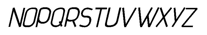 The Regular Type Italic Font UPPERCASE