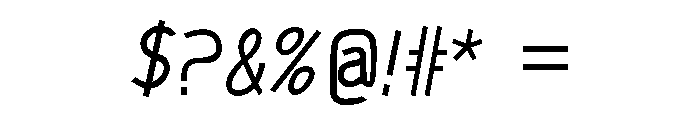 The Regular Type Font OTHER CHARS
